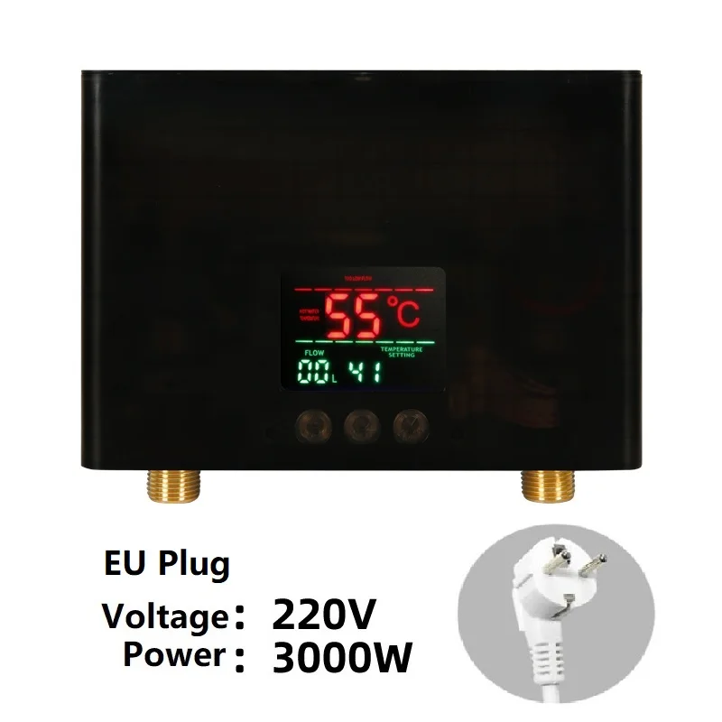 

110-220AC мгновенный электрический безрезервуарный водонагреватель горячий проточный водонагреватель для кухни, ванной комнаты с дистанционным управлением