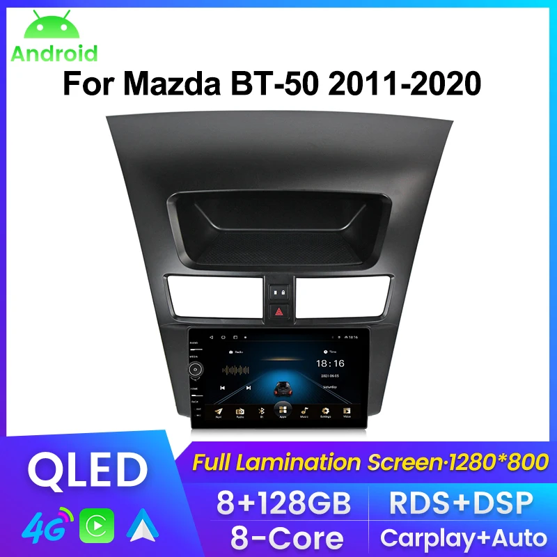 8+128G Carplay+Android Auto Car Radio For Mazda BT-50 BT50 2 2011 - 2020 Multimedia Video Player Head unit WIFI 4G DSP+RDS BT