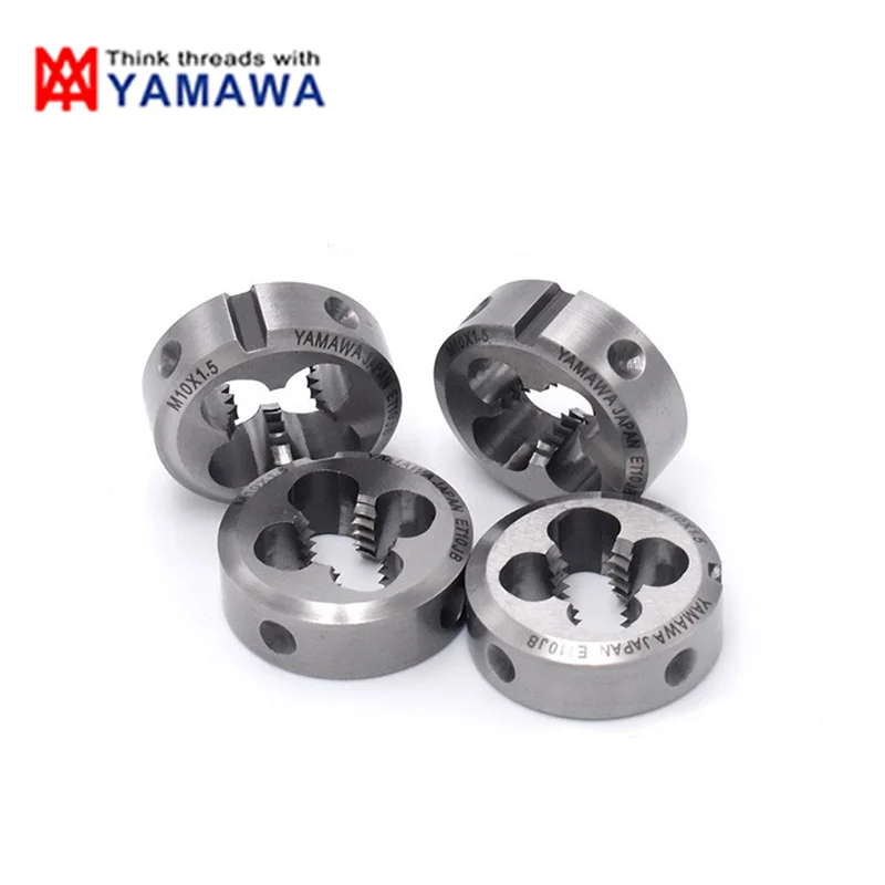 1 шт. фиксированный нерегулируемый круглый штамп YAMAWA HSSE M0.8M2M2.5 M3M4 M5M6M8M10 M12 M14M16X0.4 0 5 8