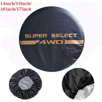 1 piece 14 15 16 17 inch waterproof pvc leather spare wheel tire cover case protector for mitsubishi pajero for car styings