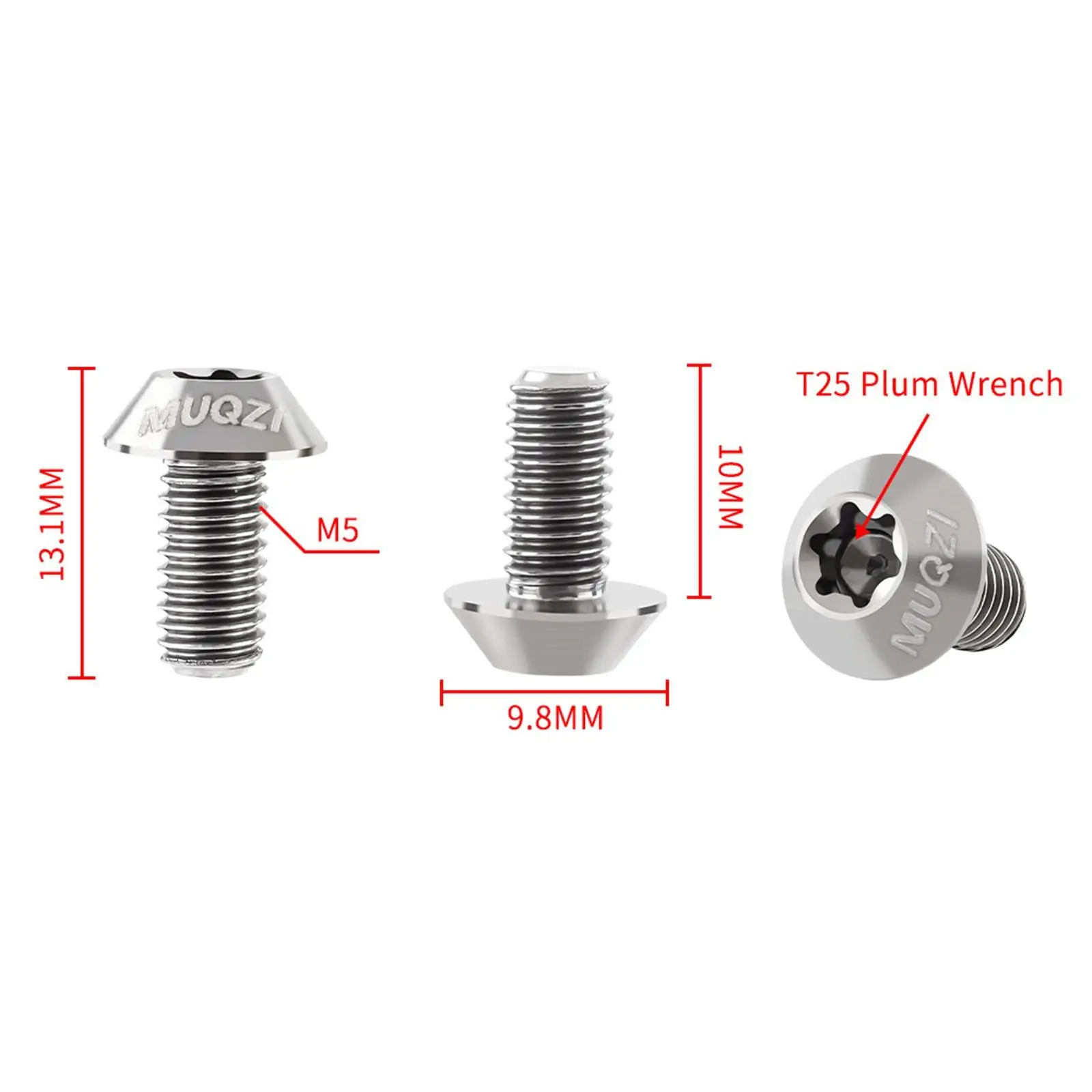 6 шт. болты ротора дискового тормоза велосипеда прочные титановые винты