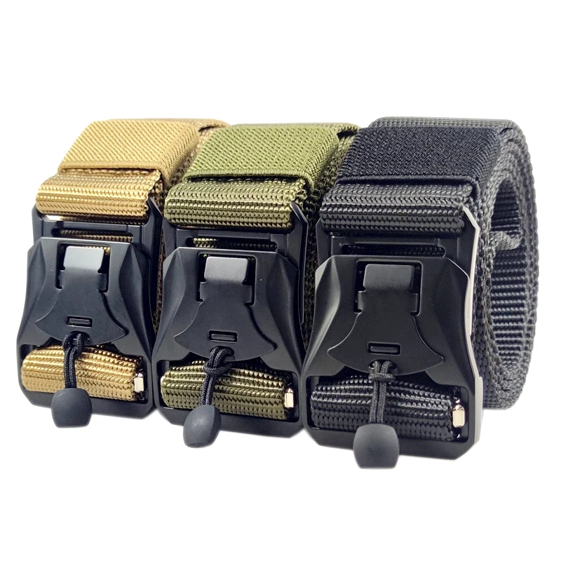 

Magnetic Buckle Tactical Belt for Men Army Outdoor Canvas Multifunctional Belts Special ForcesTraining Nylon Belt Unisex Tourzoo
