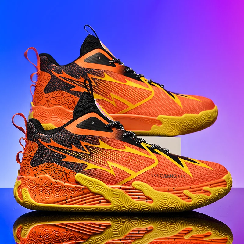 Мужские баскетбольные туфли дышащая обувь с высоким верхом повседневная