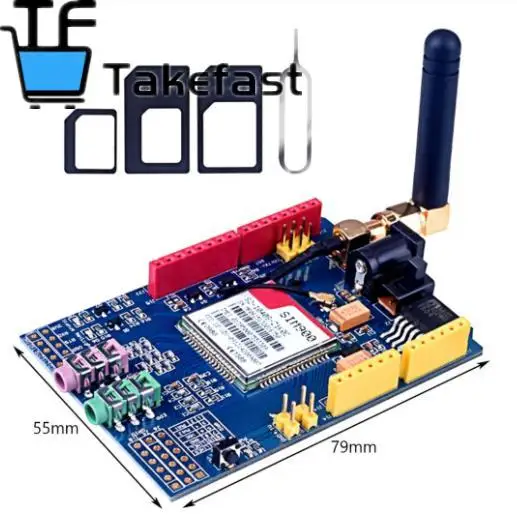 SIM900 GPRS/GSM Защитная макетная плата четырехдиапазонный модуль для Arduino совместимый