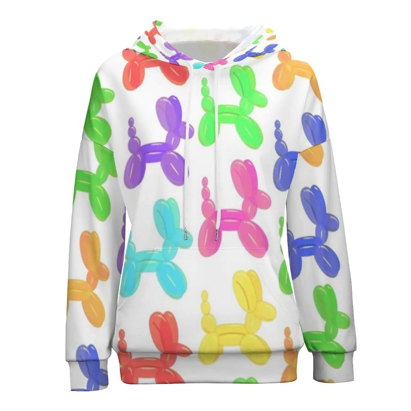 Худи с воздушными собаками милая уличная одежда принтом животных Толстовка