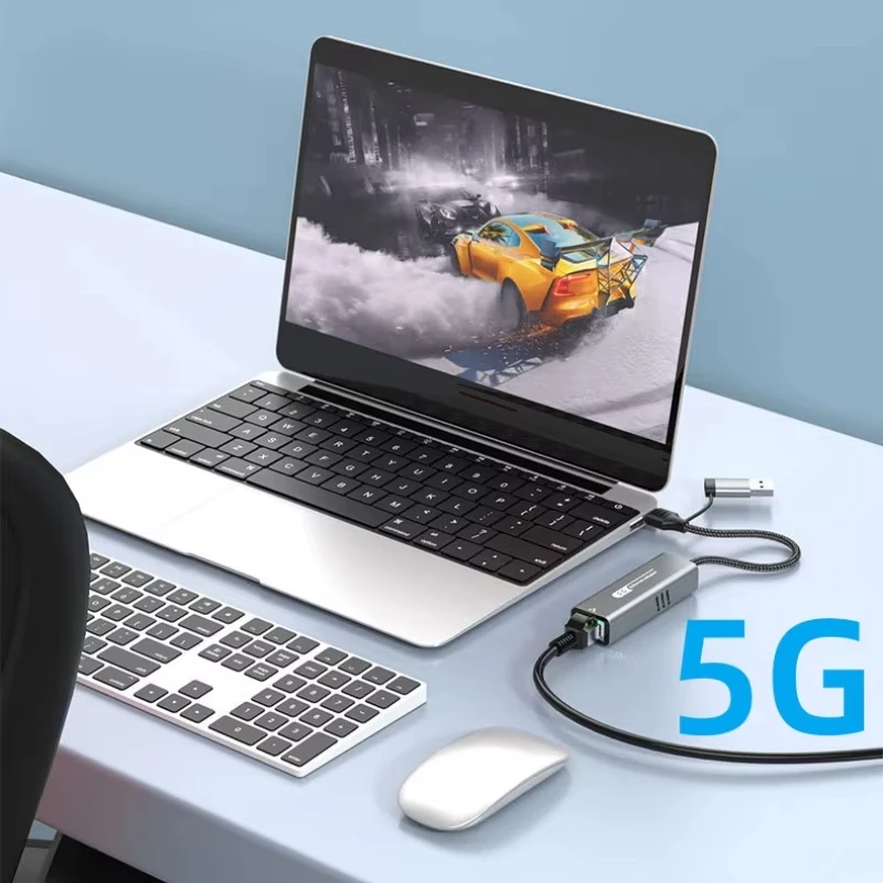 Ethernet-адаптер kebidumei USB Type C 5000 Мбит/с