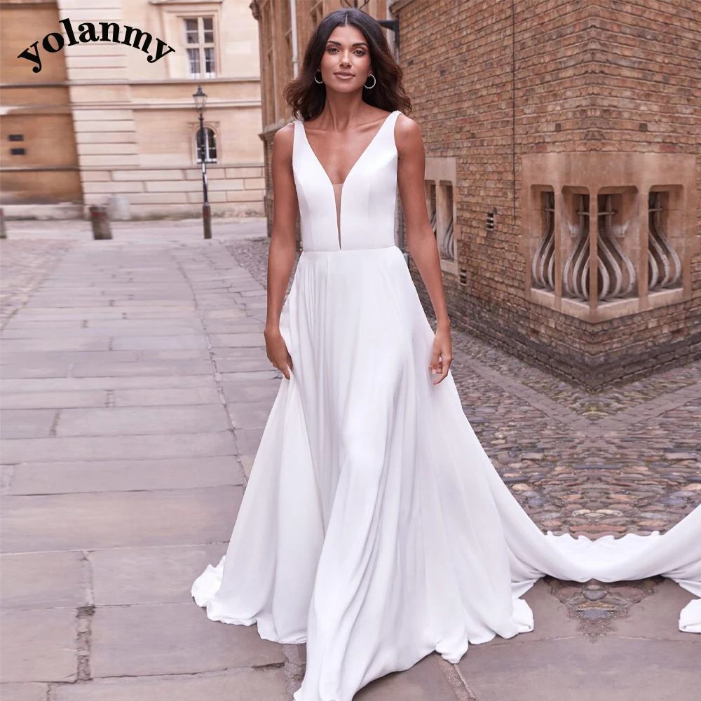 

YOLANMY 3 Pastrol Wedding Dresses For Bride Women 2023 Lace Vestido De Casamento Plus