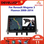 Автомагнитола 2 Din на Android 10, мультимедийный плеер для Renault Megane 3 Fluence 2008-2014, GPS-навигация, Wi-Fi, стерео, DVD, головное устройство