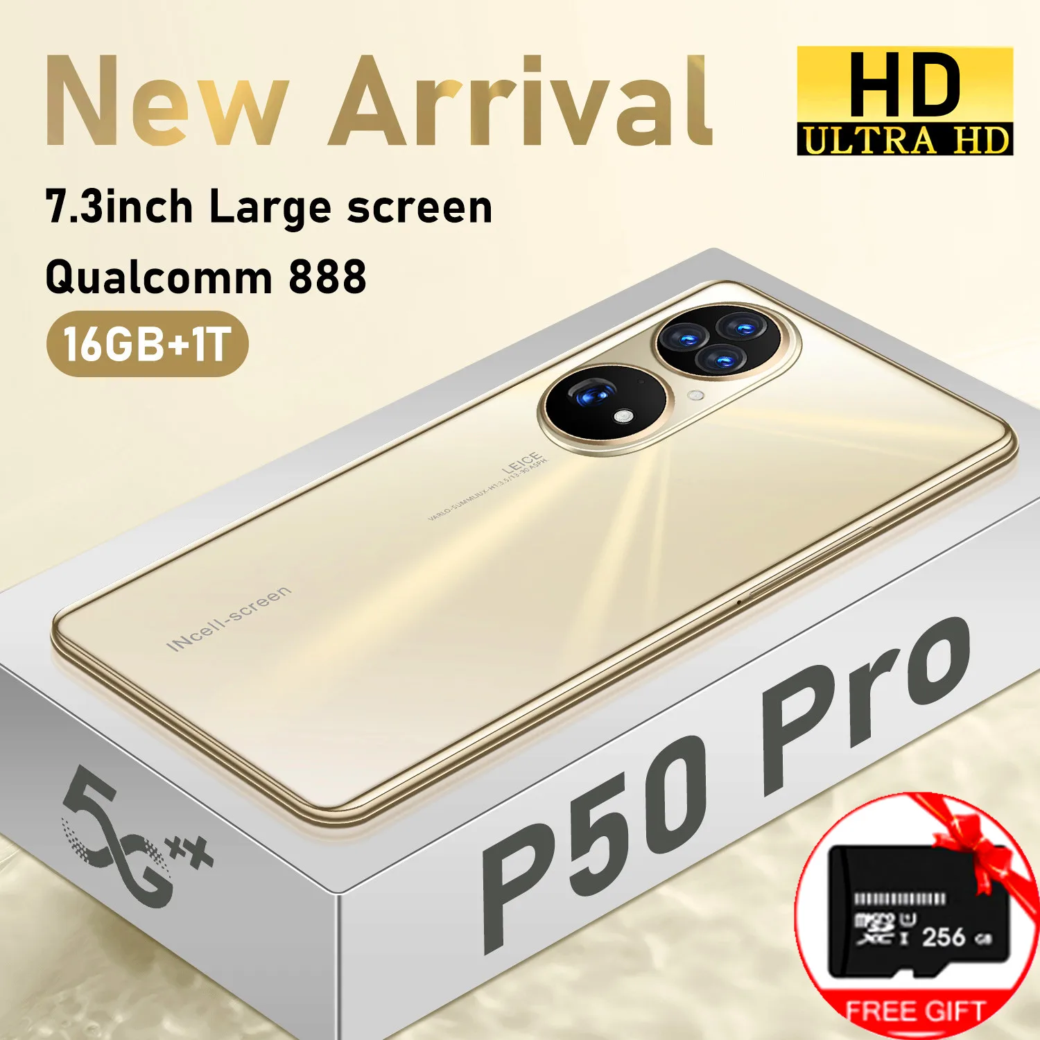 Смартфон глобальная версия Hauwei P50 PRO 16 ГБ + ТБ Android 12 6800 мАч Snapdragon 888 две карты