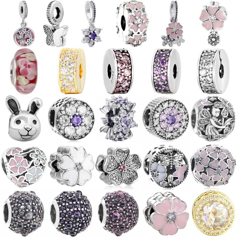 

2016 Sping Collection Primrose Flower Poetic Blooms Butterfly Bead 925 Sterling Silver Charm Fit Popular Bracelet Diy Jewelry