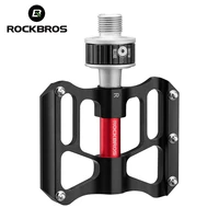 rockbros mtb pedals aluminum alloy bike pedal lightweight bearing non slip platform flat road bicycle pedal cycling accessories