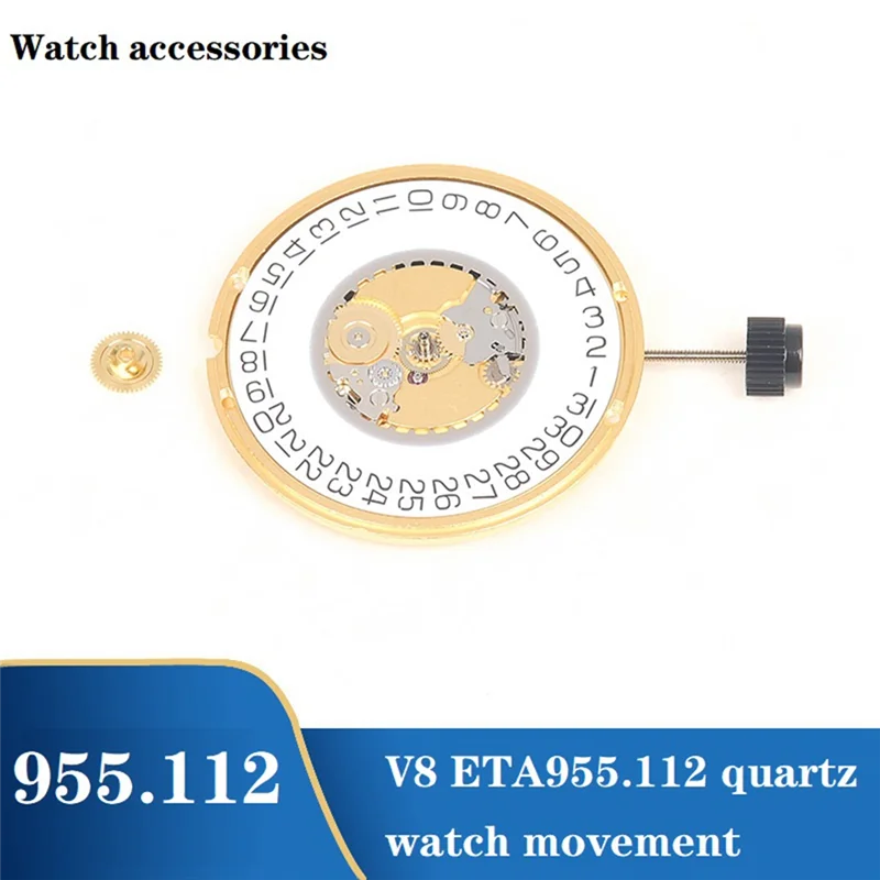 Механизм 955 112 V8 ETA955.112 955112 кварцевые часы с календарем высокоточный механический