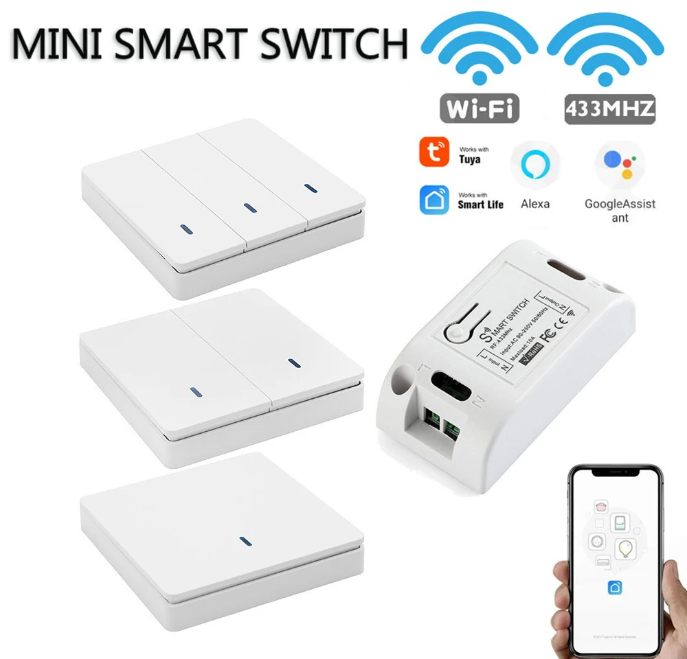 

Умный выключатель света с поддержкой Wi-Fi, 220 В, Alexa