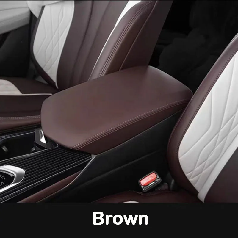 

Автомобильный подлокотник, чехол для Geely Monjaro, кожаный замшевый центральный подлокотник, защитные аксессуары для модификации салона автомобиля