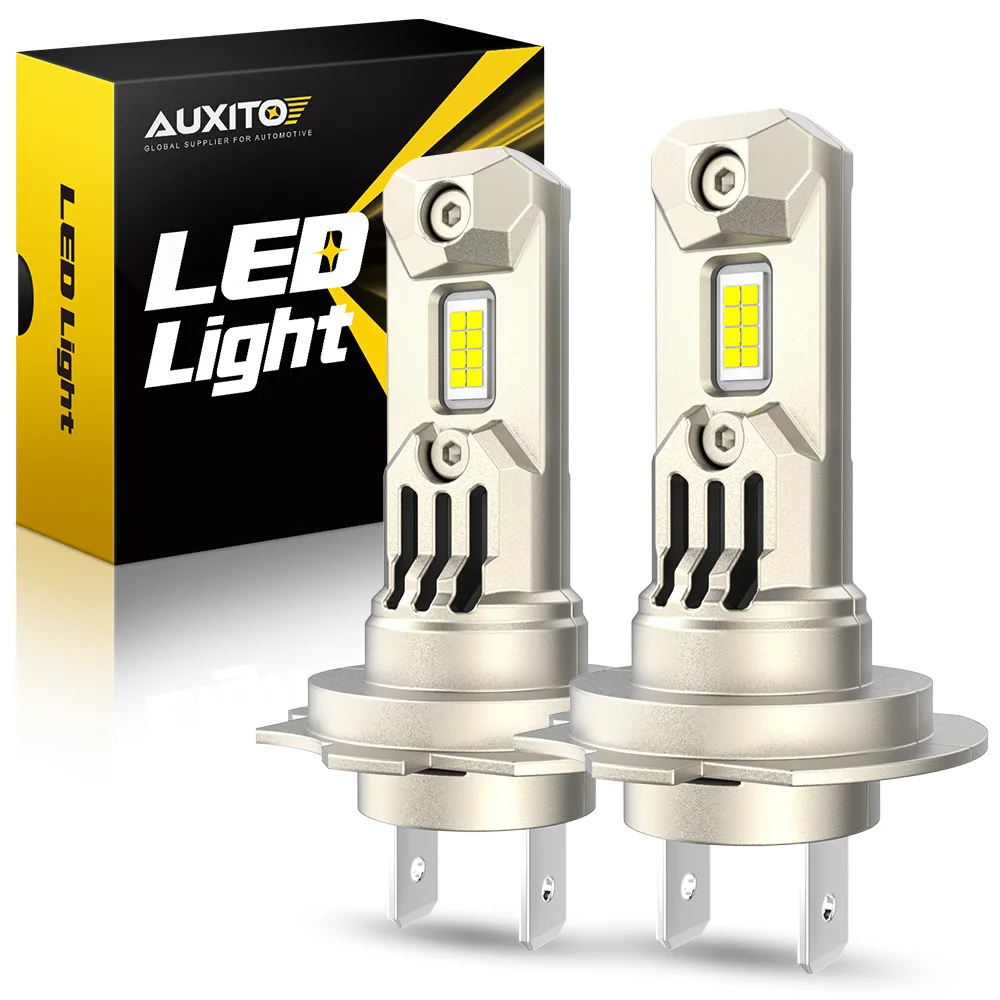 

Автомобильные светодиодные лампы AUXITO 2Pcs H7 для фар, CSP, 6500K, белый свет, дневные ходовые огни, с вентиляторами охлаждения