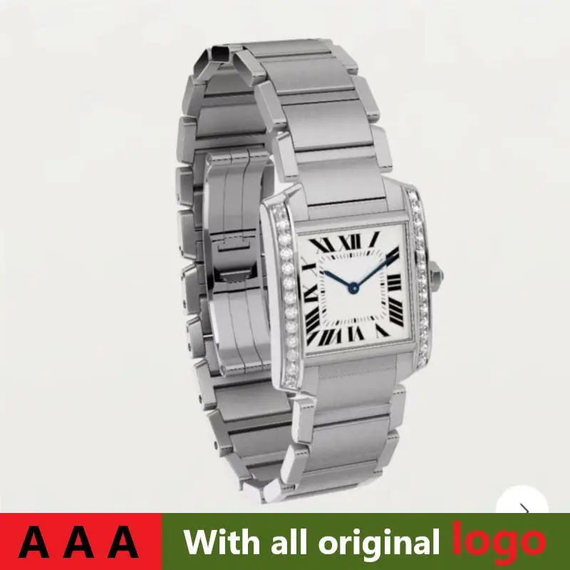

Pretty Lady watches Silver color tank shape with top quality Goog