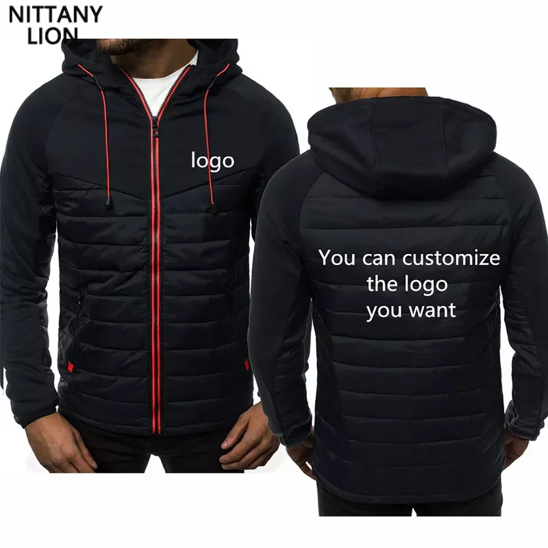 

NEW IN 2021 Hoodies Jackets Men's Custom Logo Print High Quality Cotton Men's Zipper Hoodie Hip Hop Casual Spring Autumn