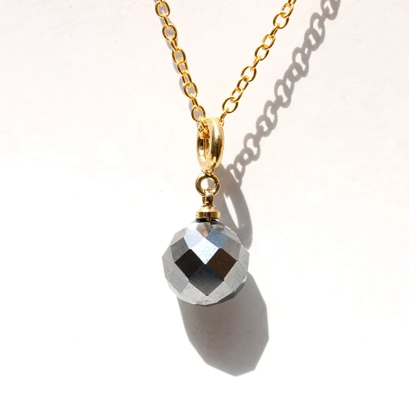 

Hot selling blockbuster faceted ball bead small pendant with buckle and small drop pendant necklace pendant