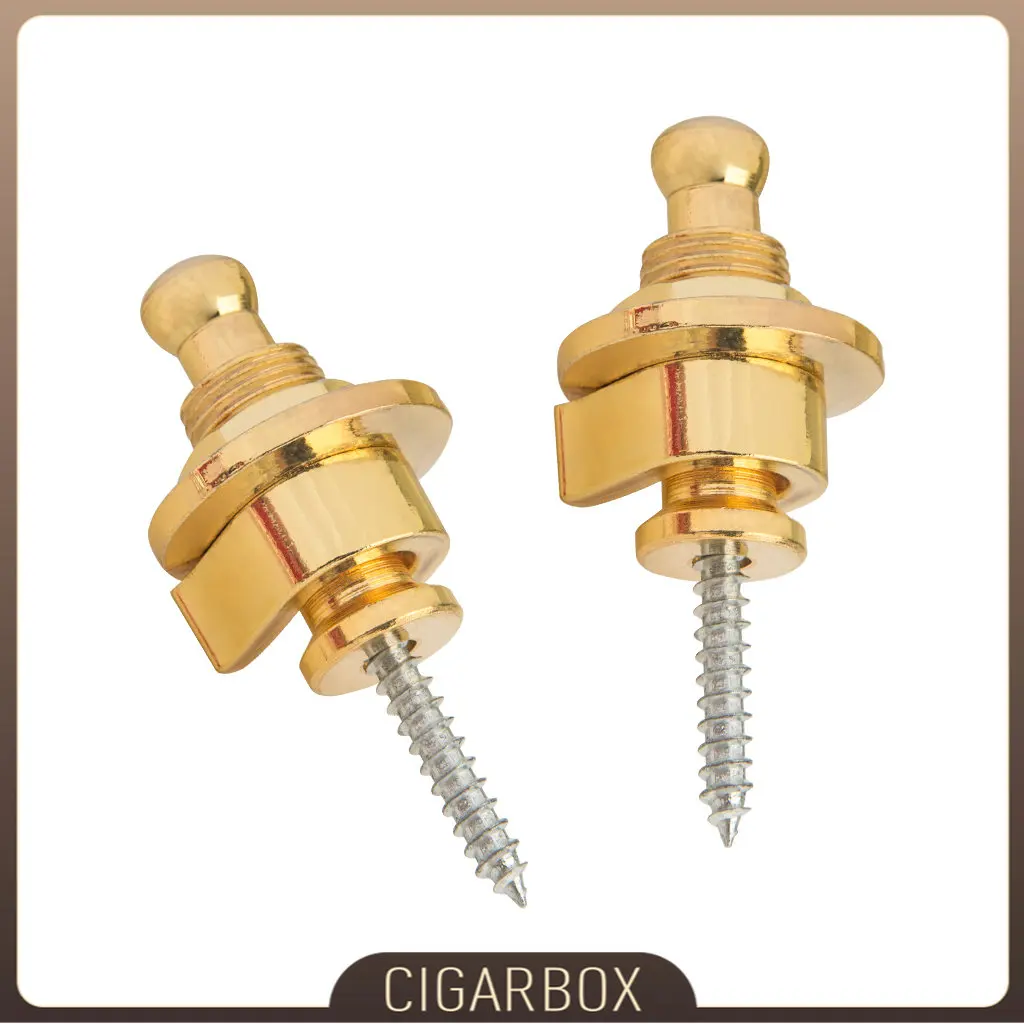 

2PCS Gold Plated Durable Professional Guitar Strap Lock Durable Round Head For Electric Guitar Gitar Bass Pin Parts Accessories