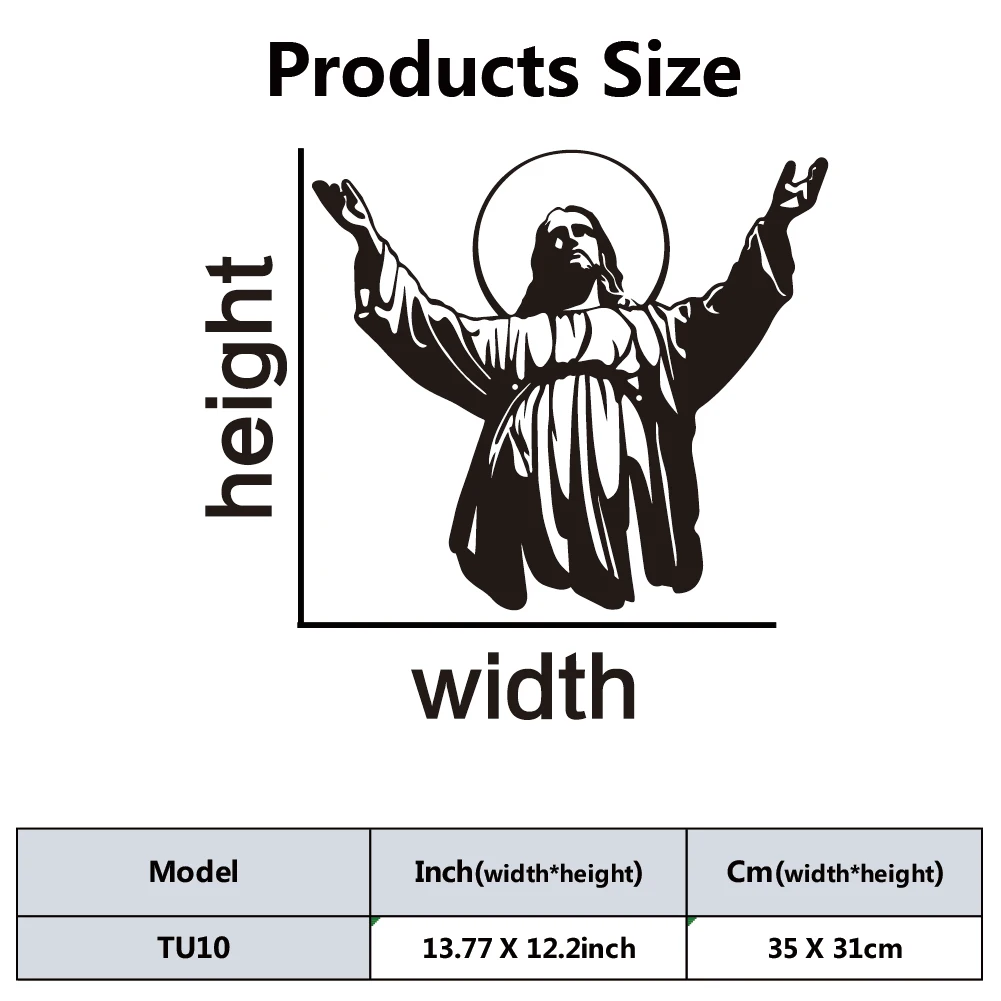 Украшение с изображением Иисуса на стену силуэт вырез знаки черная фермерская