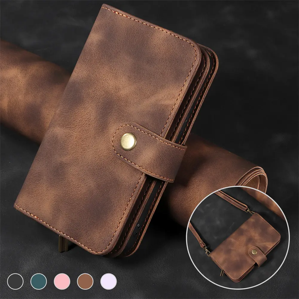 Multi Card Slot Case For Samsung Galaxy A21S Luxury Leather Zipper Wallet Case For Galaxy A51 A71 A 70 50 30 S A20 A10 A21S Etui