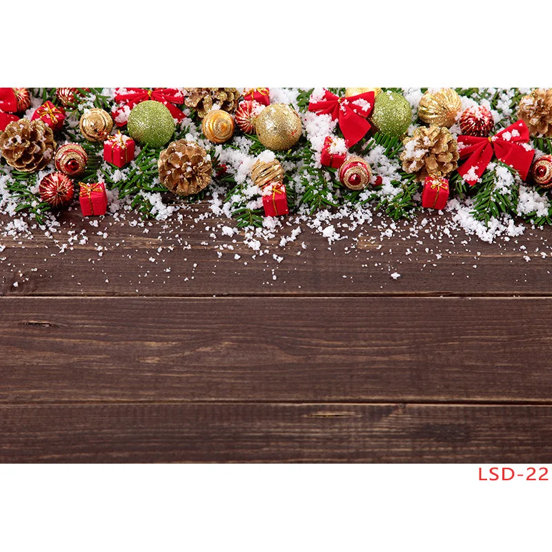 SHENGYONGBAO Christmas Tree Flower Wreath Wooden Gift Photography Backdrop Window Snowman Cinema New Year Background Prop GH-78