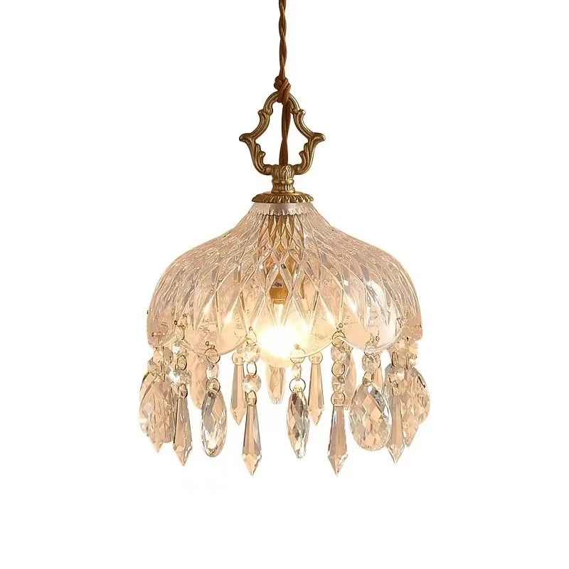 Современная подвесная стеклянная люстра для спальни