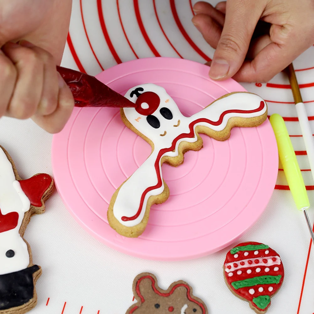 

14cm Cake Decorating Turntable DIY Cake Rotary Table Mini Fondant Cake Turntable Cake Decorating Supplies Baking Kitchen Tools