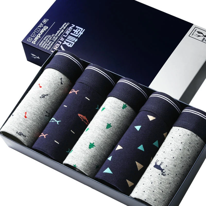 2023 Men Underwear Cotton Boxer Men Underpants Comfortable Breathable Men's Panties Underwear Boxing Boxershorts Man Boxer