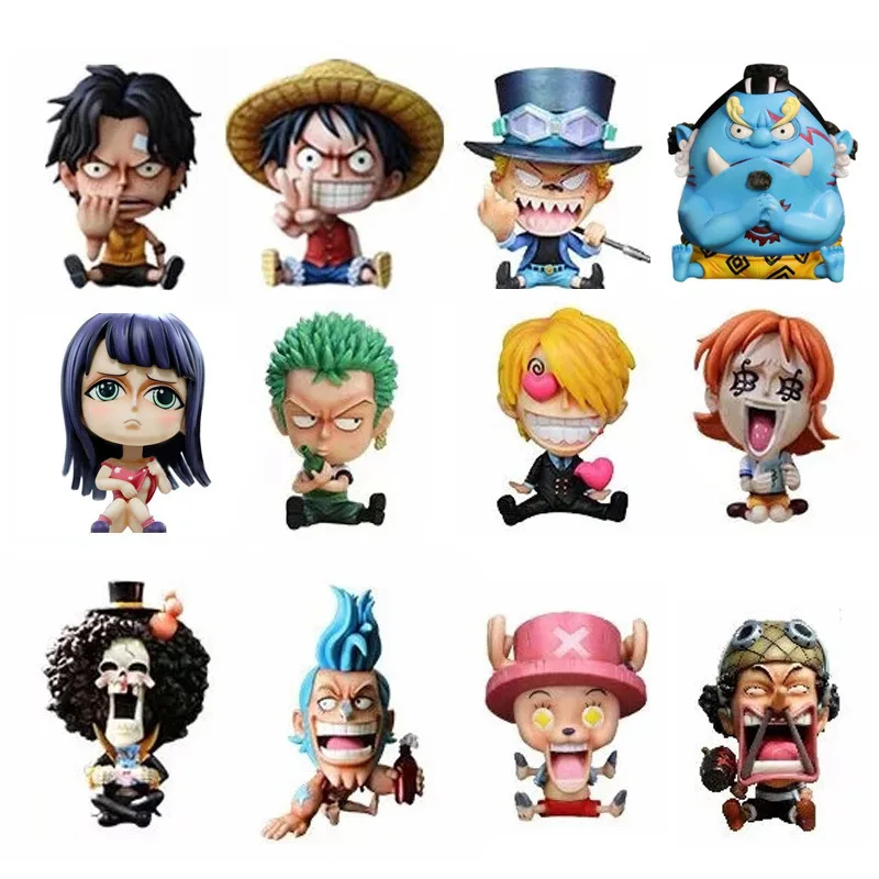 

18cm One Piece Figure Monkey D Luffy Roronoa Zoro Sanji Usopp Action Figures Collectible Mini Model Toys Bandai Cute Gifts