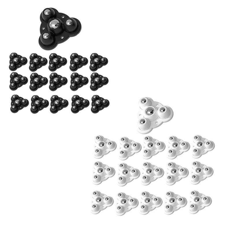 

16Pcs Self Adhesive Type Mute Ball Universal Wheel 4 Beads Furniture Casters Wheels 300Kg Stainless Steel Wheel Easy Install