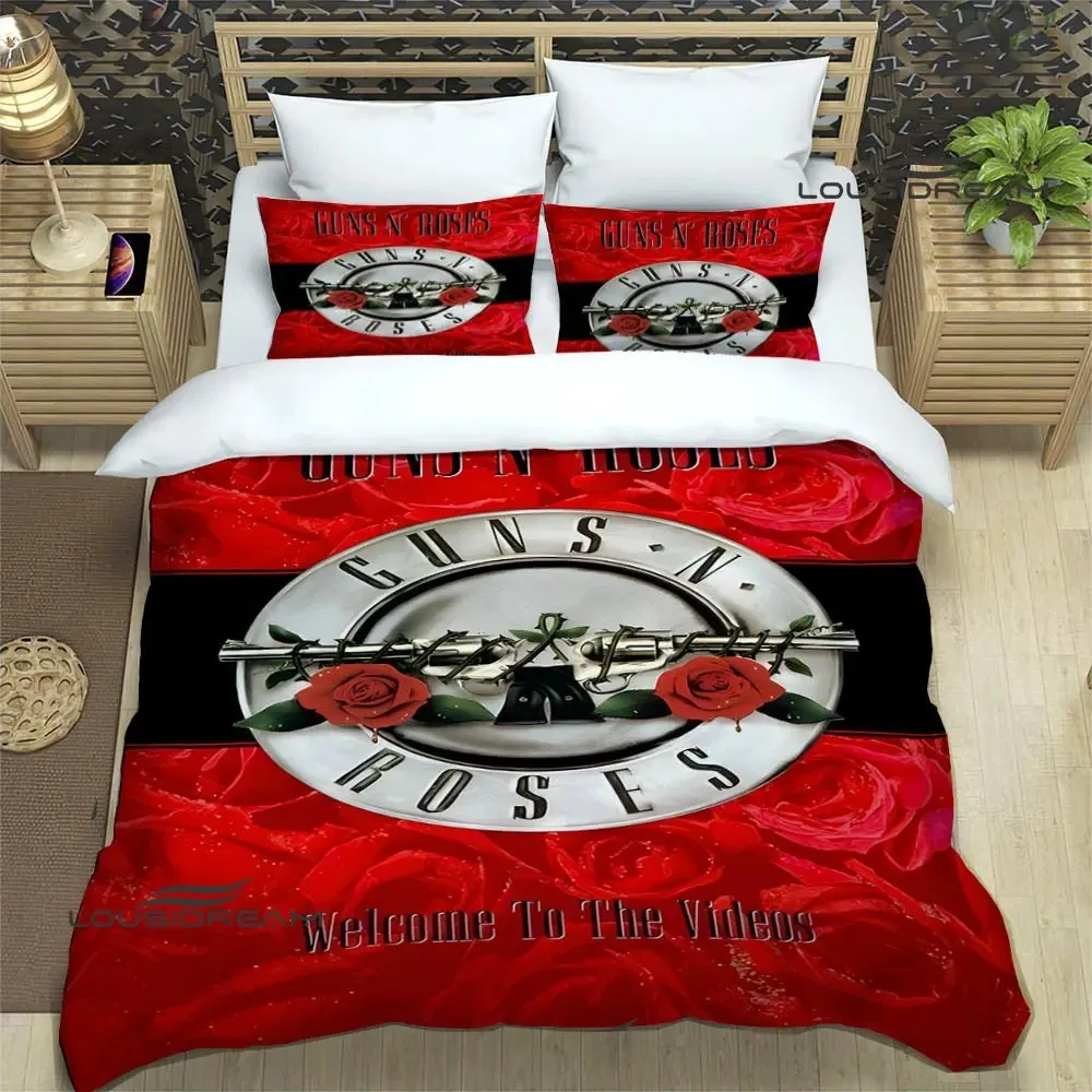 Guns n'roses band retro Bedding Sets exquisite bed supplies set duvet cover comforter bedding luxury birthday gift