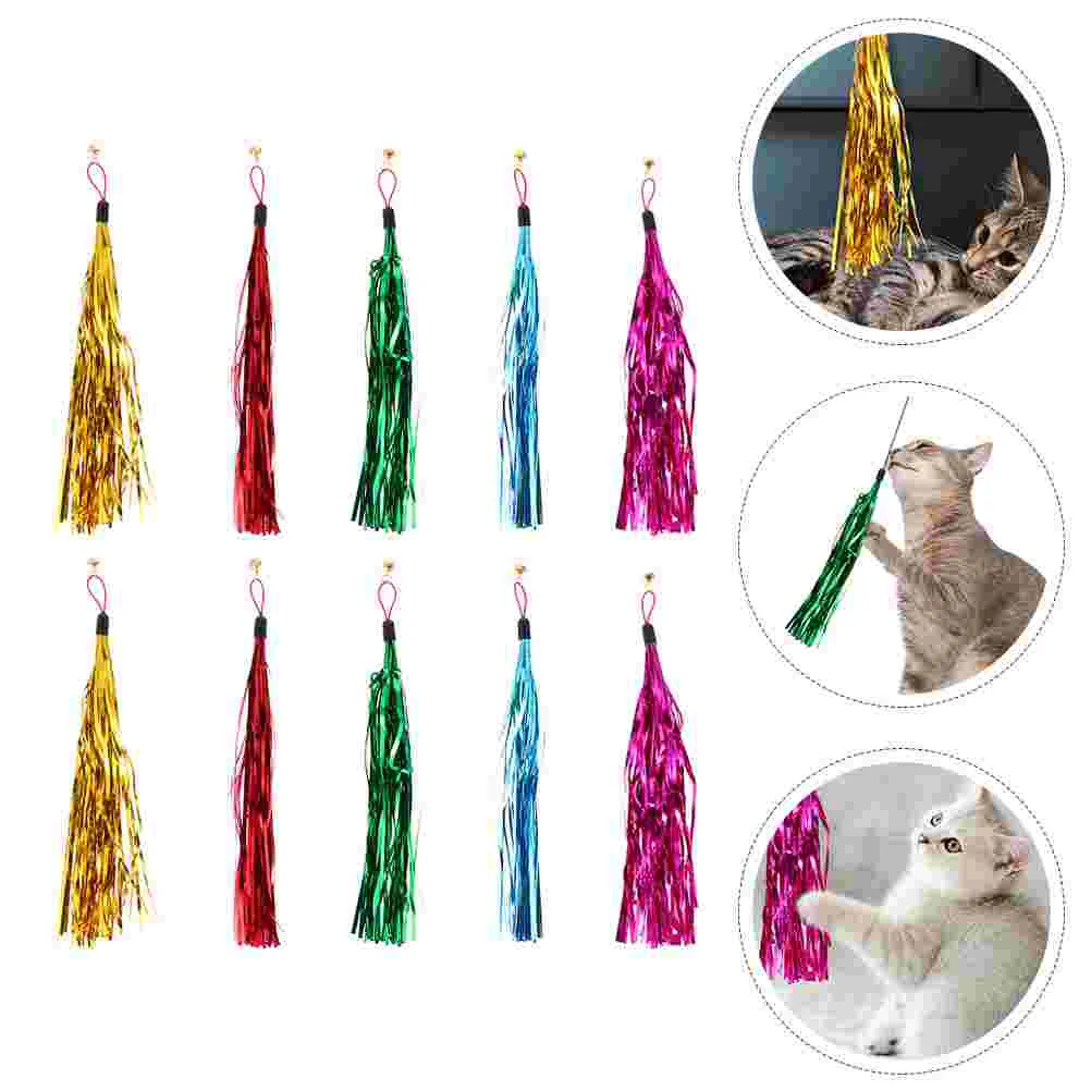 

Catwandteaser Replacement Teasing Interactive Kitten Stick Catsplaythingbells Tassel Sound Bell Pet Catcher Kids Replacements