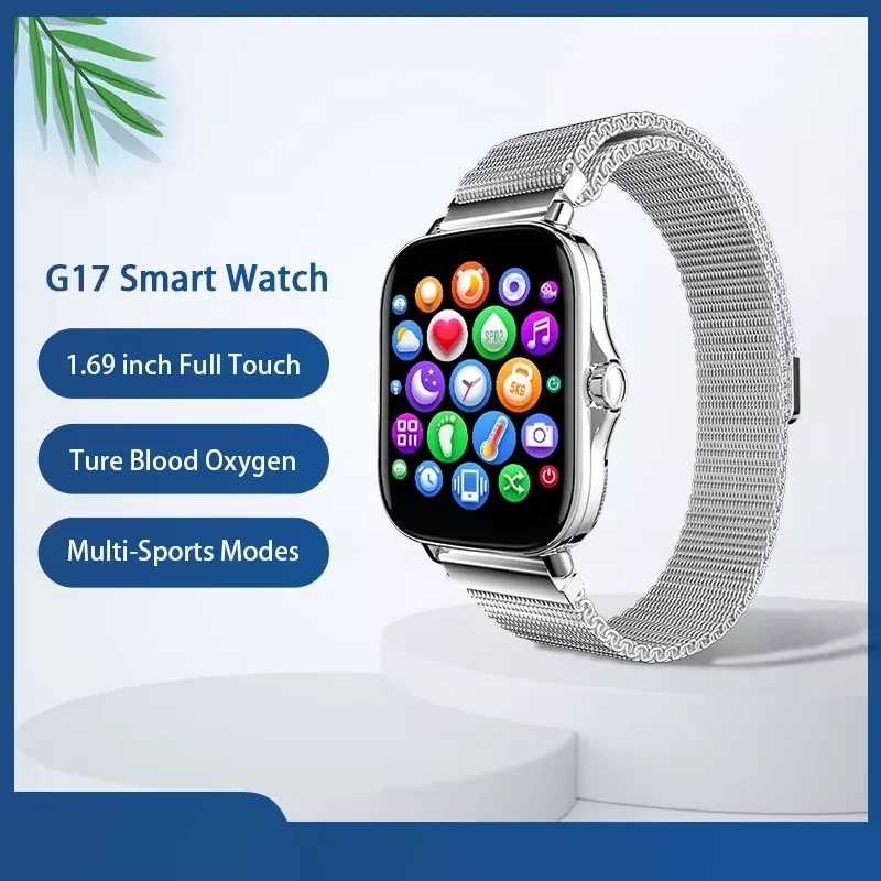 

KEYA G17 New Smart Watch Men Full Touch Sport Blood Oxygen Heart Rate Fitness Tracker Waterproof Smartwatch for Android IOS