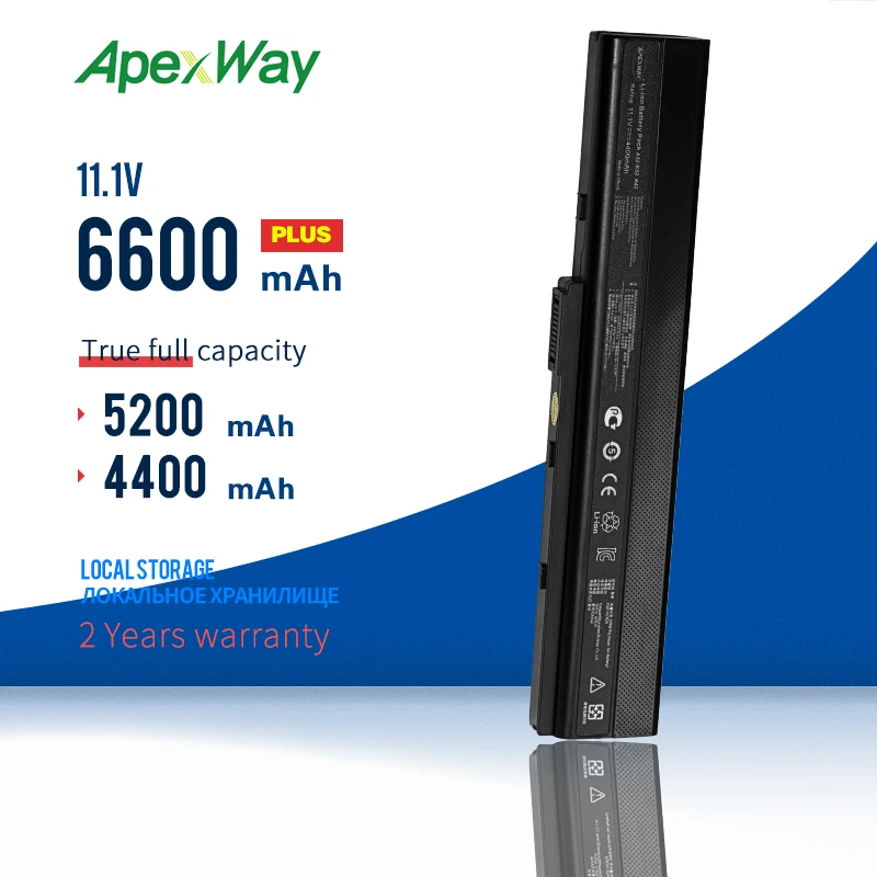 

Apexway Laptop Battery For Asus A52 A52J K42 K42F K52F K52J Series 70-NXM1B2200Z A31-K52 A32-K52 A41-K52 A42-K52