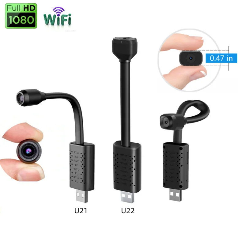 Мини-камера с функцией ночного видения, 1080P HD, Wi-Fi