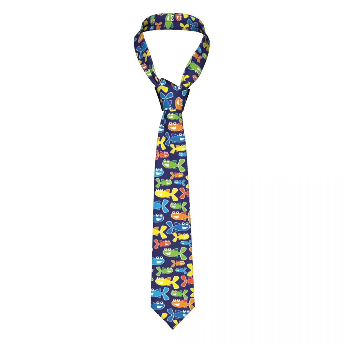 

Colorful Cartoon Fish Men Necktie Casual Polyester 8 cm Narrow Neck Ties for Mens Shirt Accessories Cravat Cosplay Props