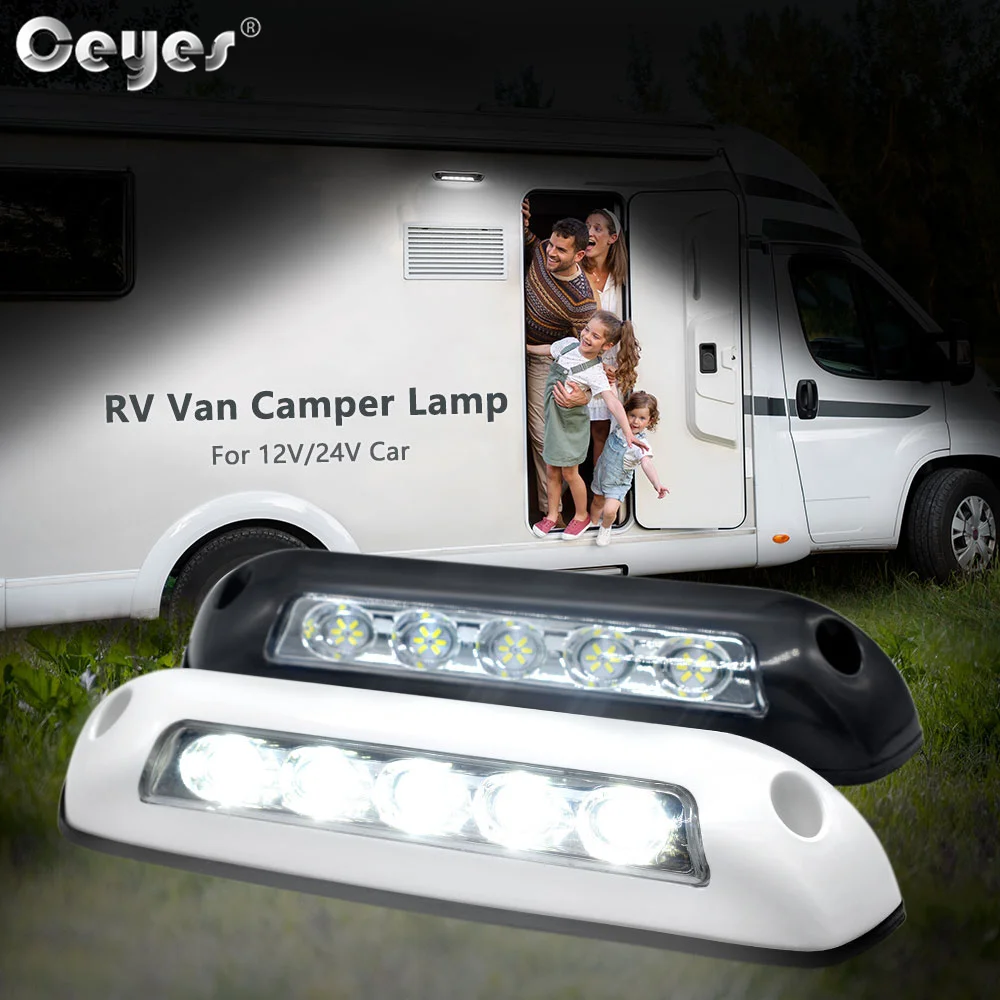 Motorhome RV sunshade LED outdoor light Caravan Modified Lights 12V 24V Porch Awning Trailer Roof Lamp waterproof Reading light