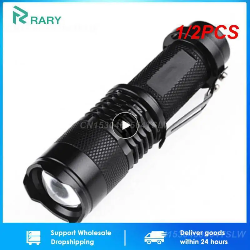 

1/2PCS UV Flashlight 365/395nm Portable Mini Ultraviolet Waterproof Zoomable Violet Light Pet Urine Scorpion Detector UV