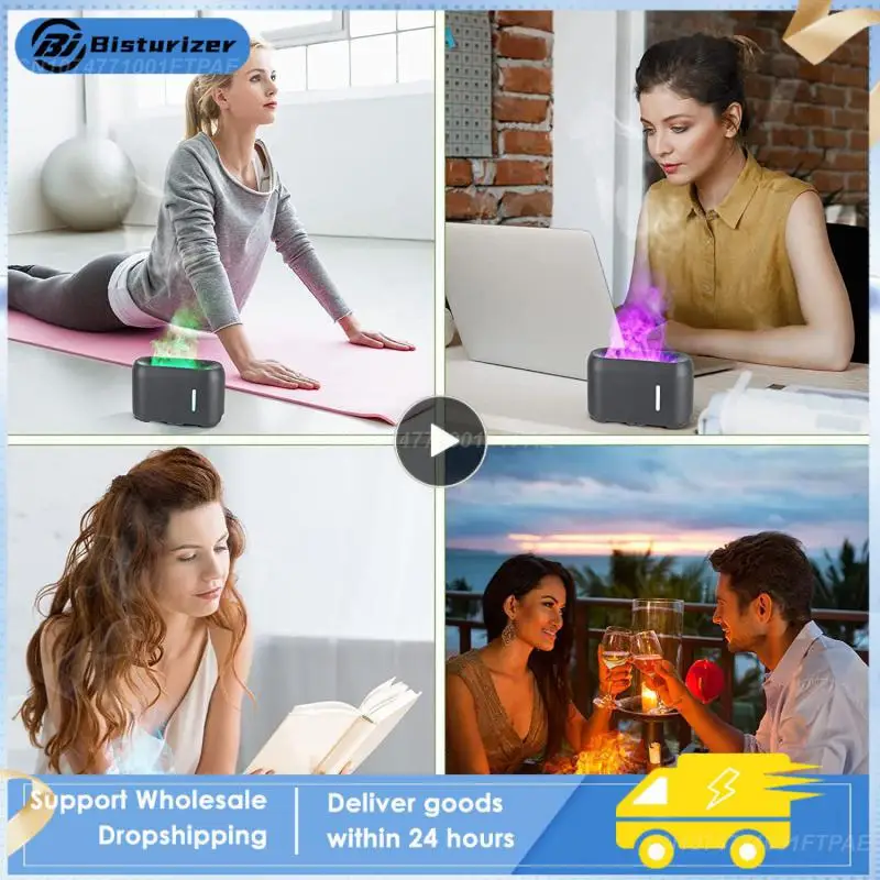 

1/2/3PCS Diffuser Simulation Flame Remote Control Flame Air Humidifier Household Universal Flame Diffuser
