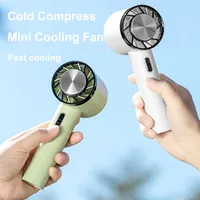 Mini USB Fan Outdoor Portable Air Conditioner 2200mAh Battery Wireless Rechargeable Cold Compress Fan Handheld