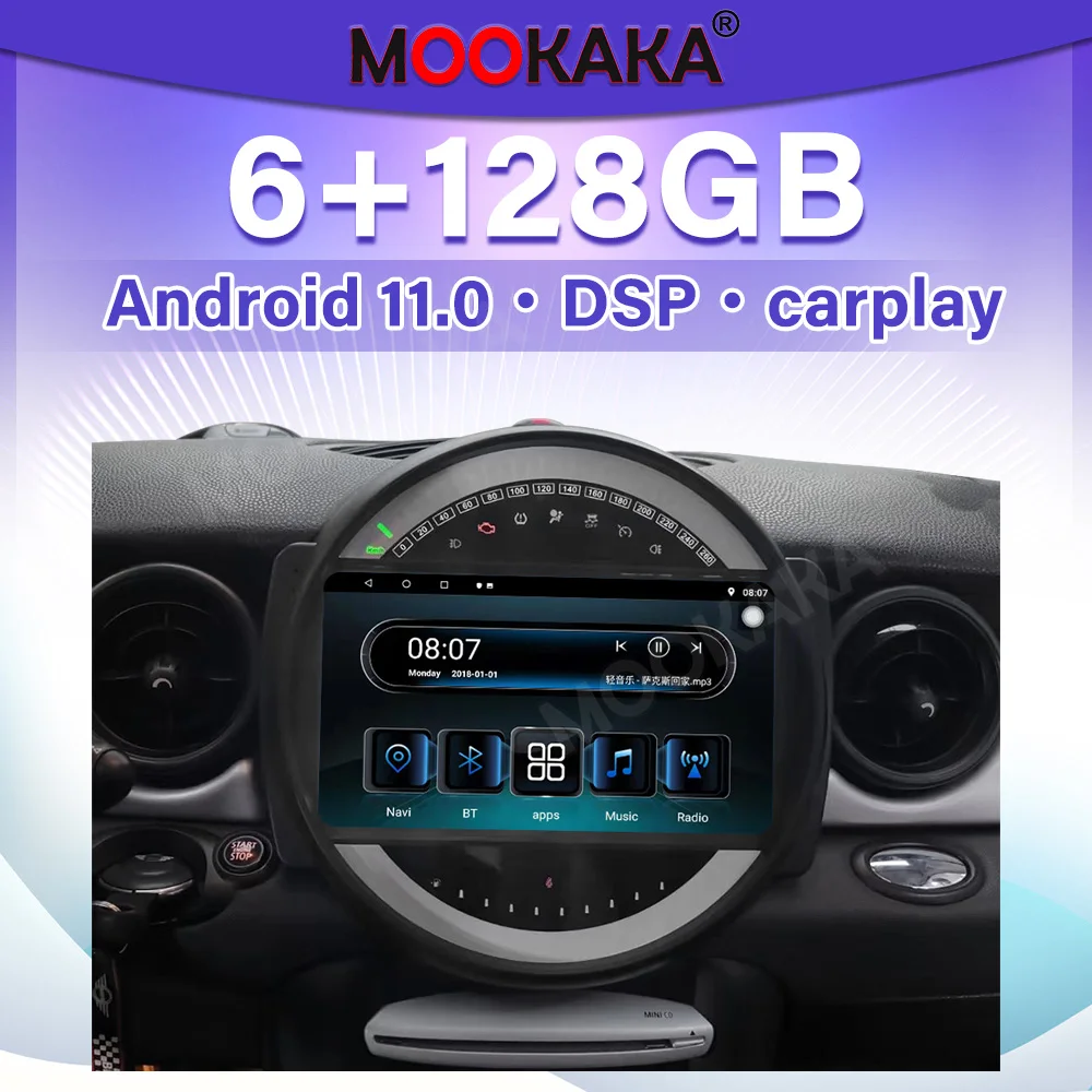 

For BMW Mini Car Stereo Carplay Android 9 Inch GPS Navigation Multimedia Player Touch Screen Stereo Head Unit
