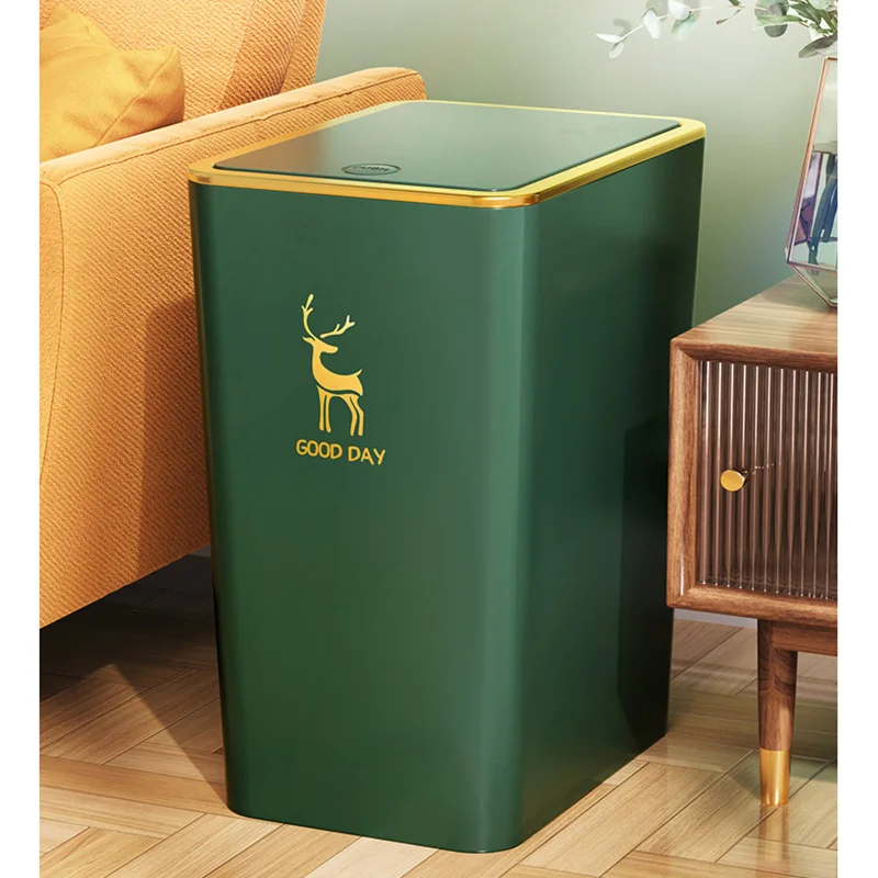 

Creative New Rectangular Trash Can Kitchen Bathroom Toilet Trash Can Living Room With Lid Waste Bin Nordic Garbage Bin 9L 13L