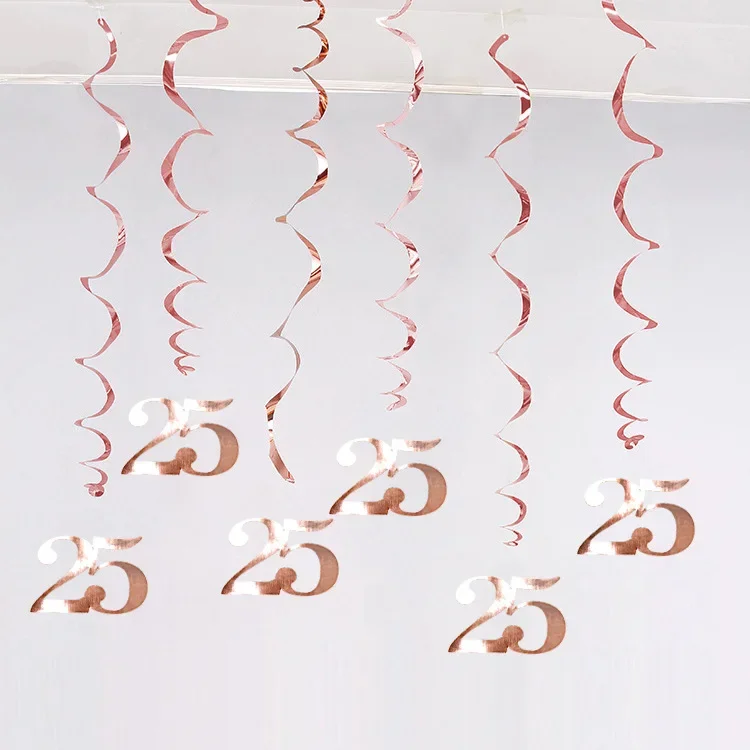 

MOONBIFFY Спиральные подвески для юбилея 6 шт.