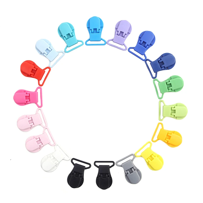 Wholesale 600 Pcs Hot D Shape Plastic Clip For 25mm Ribbon Baby Pacifier Clip Soother Binky Duckbill Suspender Toy Holder