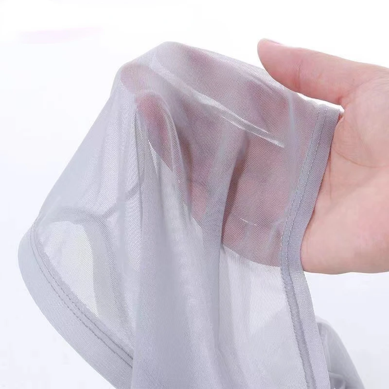 Underpants Summer Thin Mesh Breathable Seamless Men's Panties Transparent Ice Silk Briefs Middle Waist Boxers