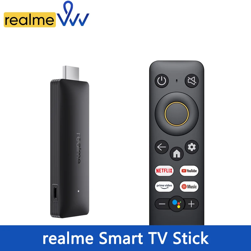

Global Version realme Smart Google TV Stick 1GB 2GB RAM 8GB ROM ARM Cortex A35 Bluetooth 5.0 Google Assistant media player