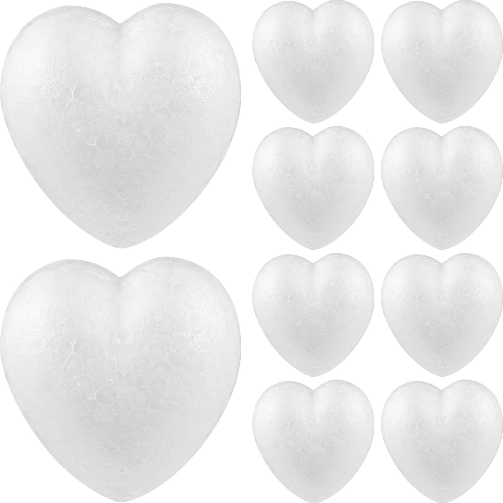 

10 Pcs Shapes Heart Balls Adornos Blancos Para De Hearts Polystyrene Valentine