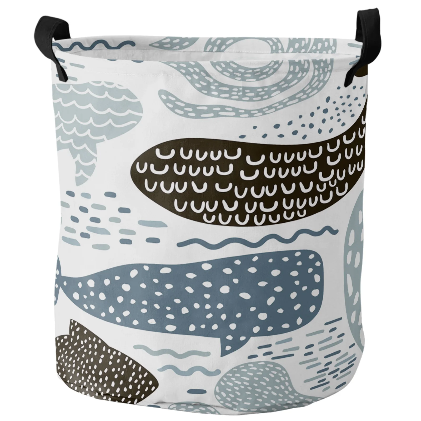

Складная корзина для белья в горошек, с силуэтом дельфина