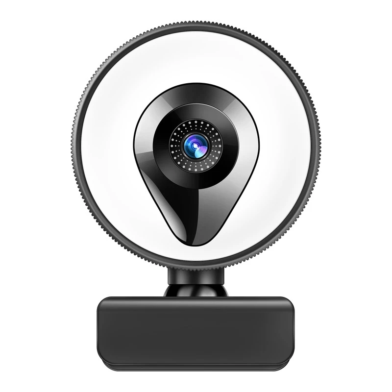 

HD Webcam With Microphone And Ring Light,Plug And Play Web Camera,Auto Focus USB Webcam For PC Desktop Laptop